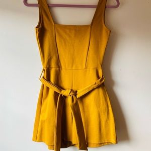 Vintage inspired mustard romper